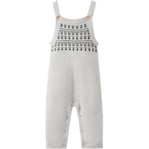 Mango Kids boxpak grijs melange met ingebreid patroon