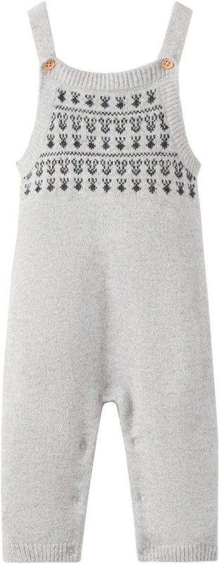 Mango Kids boxpak grijs melange met ingebreid patroon