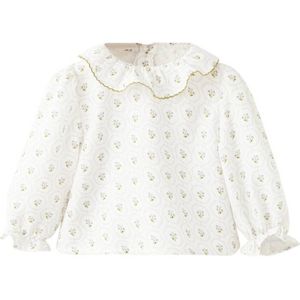 Mango Kids gebloemde blouse wit