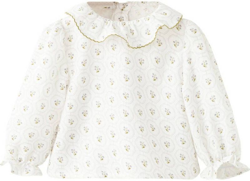 Mango Kids gebloemde blouse wit