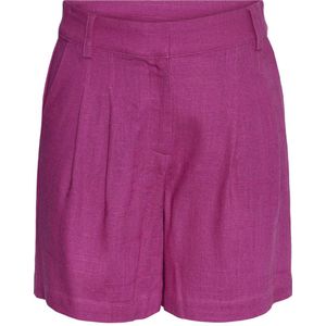 Y.A.S high waist straight fit short paars