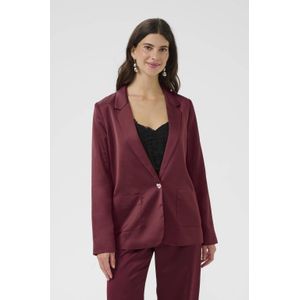 Cream regular blazer donkerrood