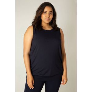 Base Level Curvy mouwloze top Yasmina donkerblauw