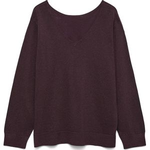 VERO MODA CURVE trui donkerrood gebreid