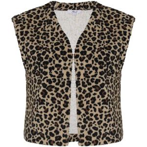 Miss Etam gilet Teddy met panterprint