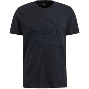 PME Legend T-shirt met printopdruk en borduursels zwart