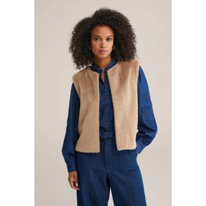 WE Fashion - Gilet - Imitatiebont - Dames - Regular Fit