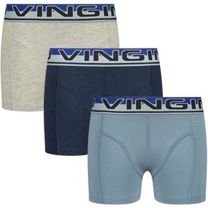 Vingino boxershort - set van 3 donkerblauw/blauw/grijs
