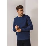 State of Art Heren trui blauw (Maat: S) - Effen - Halslijn: Ronde hals,