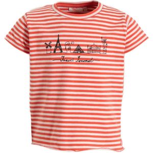 Orange Stars gestreept T-shirt Marjon koraal