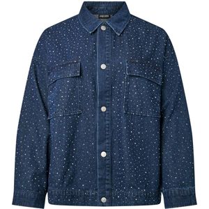 PIECES Curve spijkerjas dark blue denim