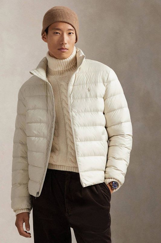 Polo Ralph Lauren gewatteerde jas ecru