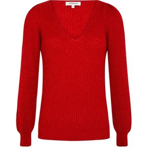 Morgan grofgebreide trui met wol rood