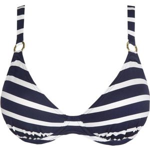 PrimaDonna voorgevormde halter bikinitop Nayarit donkerblauw/wit