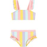 NAME IT MINI crop bikini met ruches NMFZULLE geel/lila/lichtblauw/roze