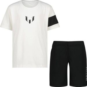 Messi T-shirt + korte broek wit/zwart