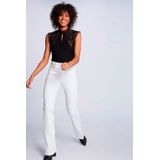 Haltertops - Effen - Mouwloos - Jersey - Normale Pasvorm - Opstaande Kraag