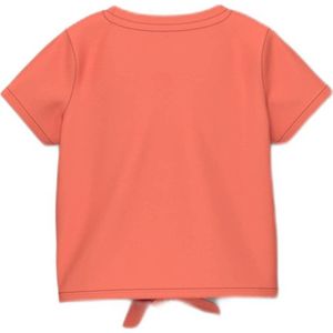 NAME IT MINI T-shirt NMFKIKATIE met printopdruk koraaloranje