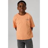 NAME IT KIDS T-shirt met backprint oranje