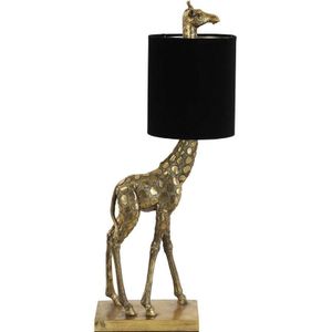 Light & Living Tafellamp Giraffe - Goud/Zwart - 26x16x61cm - Modern