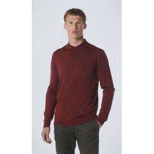 No Excess polo met logo dark red