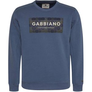 GABBIANO sweater met printopdruk indigo