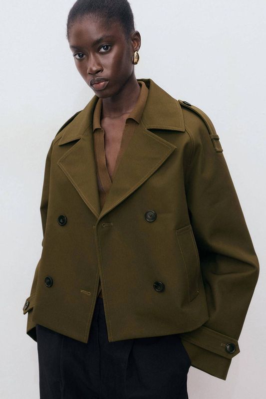 Mango - Trenchcoat - Kaki - Dames