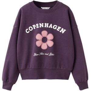 Mango Kids sweater donkerpaars