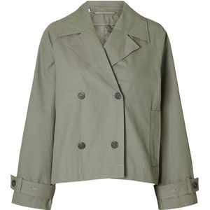 SELECTED FEMME trenchcoat groen