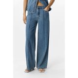 OBJECT - OBJMoji Divona - Jeans - Blauw Denim - Wide Leg - Mid Waist