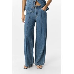 OBJECT - OBJMoji Divona - Jeans - Blauw Denim - Wide Leg - Mid Waist