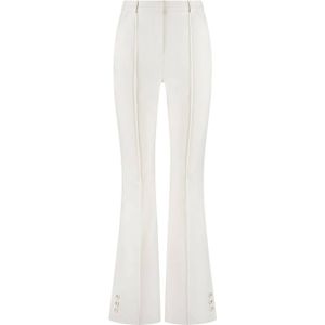 NIKKIE X Franka Vedder flared regular waist broek ecru