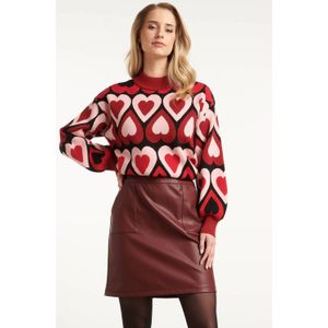 Smashed Lemon - Knit Top - Bordeaux - Haartjesstructuur