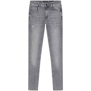 Rellix slim fit jeans Billy met slijtage light grey denim