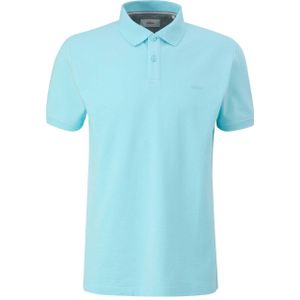 s.Oliver regular fit polo met logo turquoise