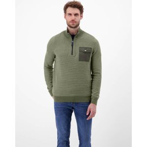 Lerros - Gebreide Trui - Nordic Olive - 100% Katoen - Regular Fit