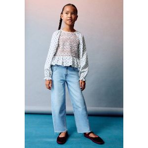 Mango Kids - Jeans - Lichte Denim - Baggy Pasvorm - Regular Waist - 100% Katoen
