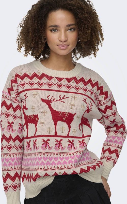 Onlxmas - Gebreide Pullover - Glitterdetail - Lange Mouwen - Regular Fit