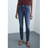 Mango high waist skinny jeans medium blue denim