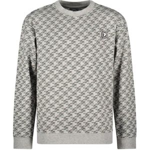 TYGO & vito sweater Dev met all over print grijs melange