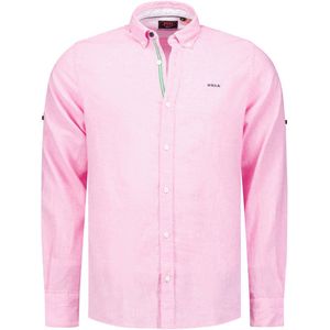 New Zealand Auckland regular fit overhemd Jeremy met logo bright pink