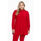 Yoek blouse DOLCE van travelstof rood