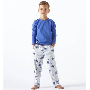 Little Label pyjama met all over print van biologisch katoen blauw