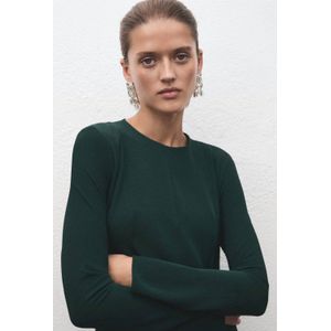 Mango A-lijn jurk donkergroen