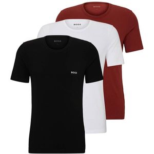 BOSS ondershirt (set van 3) zwart/wit/rood