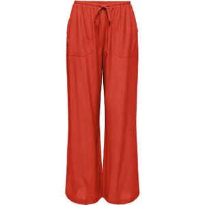 JDY high waist loose fit broek JDYHAZEL rood