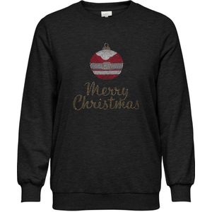 ONLY CARMAKOMA kersttrui zwart met pailletten