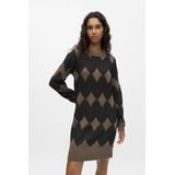 OBJECT - Jurk - Donkerbruin - Gebreid