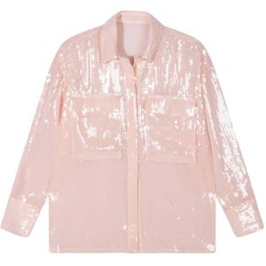 Alix the Label semi-transparante blouse lichtroze