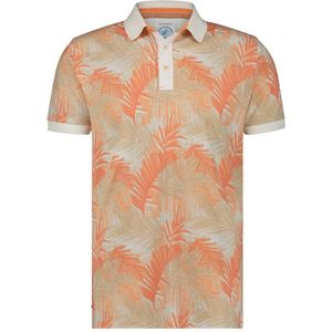 A fish named Fred polo met all over print oranje/beige
